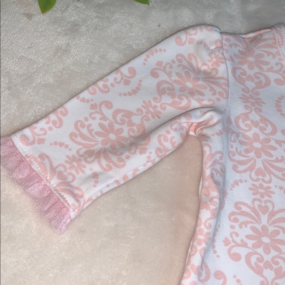 Little Me Pink Footie 3M Bows Tulle EUC - Picture 4 of 10